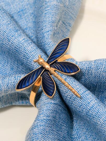 6pcs Dragonfly Decor Napkin Ring