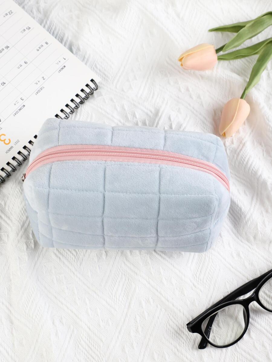 1 Mờ Dung Lượng Cao Túi Bút Chì Dễ Thương Văn Phòng Đa Năng Văn Phòng Phẩm Người Tổ Chức Cho Tuổi Teen Học Đường - Màu xanh lam - Xem 1