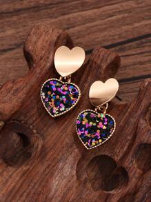 1 Pair Minimalist Small Random Heart Shaped Stud Earrings, Suitable For Daily Wear For Women (Small Size) Valentines,Mom,Mother,Mother's Day,Gift - Multicolor - View 2