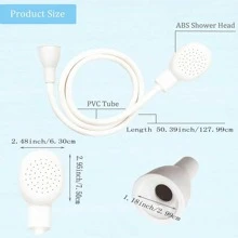 1pc Plastic Showerhead, Modern White Handheld Shower Sprinkler For Bathroom - White - View 6