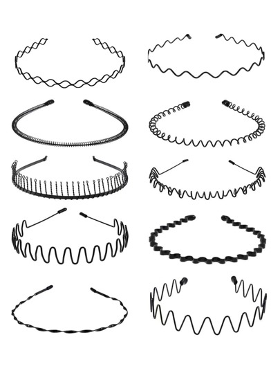 8pcs Minimalist Fashion Headbands, Suitable For Outdoor And Home Wear