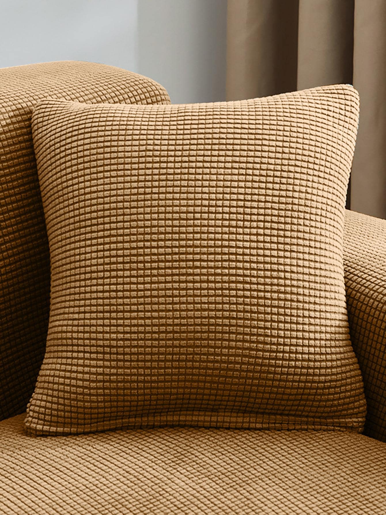 1 Chắc Chắn Đệm Không Chất Độn, Polyester Hiện Đại Trang Trí Ném Gối Cho Phòng Khách Và Phòng Ngủ - Lạc đà - Xem 1