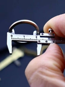 1pc Mini Zinc Alloy Vernier Caliper, Modern Silver Tool Part For Home - Silver - View 4