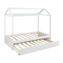 House Bed with Trundle, can be Decorated,White(Old SKU:SM000103AAK) - White - View 11