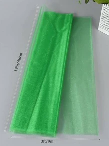 1入組-48cm * 9m 嬌軟紗綢婚禮派對裝飾，派對裝飾，節慶裝飾，樓梯裝飾，椅子腰帶，裝飾柔軟飄逸。 - 綠色 - 查看 5