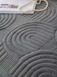 1入組幾何提花沙發現代滌綸防滑毛巾套適用於客廳 - 深灰色 - 查看 6