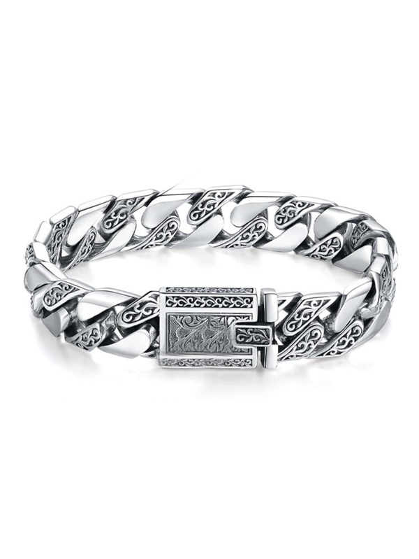 Textured Chain Bracelet For A Stylish Look For Men Gift For Party