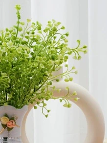 1pc Artificial Plastic Plant - White - View 4