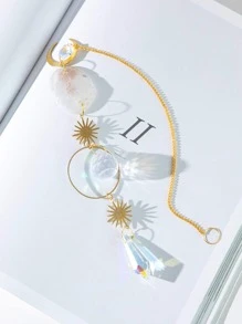 1 件人造水晶壁挂装饰，带眼睛和星月图案，家居挂饰（随机玛瑙尺寸和颜色），家居装饰，房间装饰，墙壁装饰 - 彩色 - 查看 9