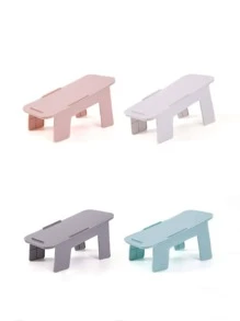 1pc Solid Color Shoe Storage Rack - White - View 6