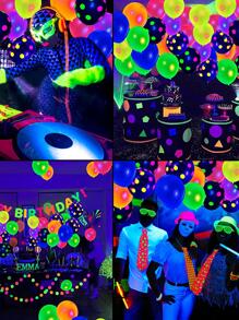 50 stuks decoratieve ballonnenset met stippenpatroon, lichtgevend in het donker, moderne latexballonset voor feestversiering, Kerstmis