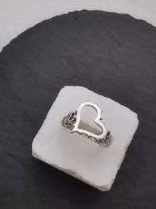 1 Miếng To lớn Tim Sắp xếp Kết cườm Cạnh S925 Bạc nguyên chất Nhẫn - Nhiều màu - Xem 7