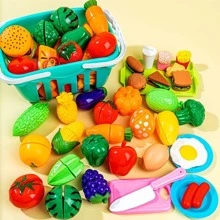 1set Plastic Kitchen Cutting Cooking Food Toy, Funny Kitchen Playing Toy For Kids - Multicolor - View 8