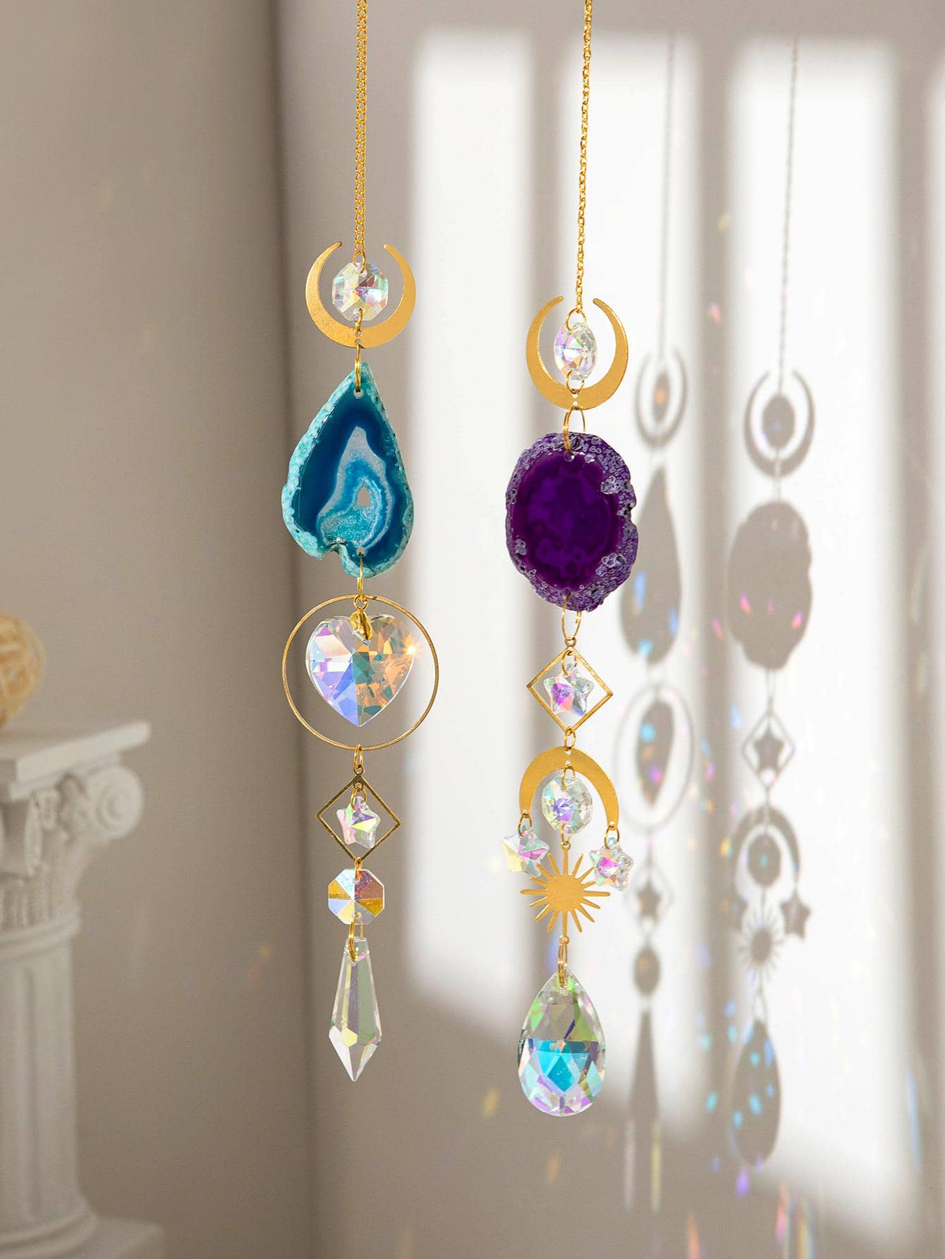 1 cái Treo Tường Trang Trí Pha Lê, Treo Tường Pha Lê Nhân Tạo để Trang Trí Nhà - Nhiều màu - Xem 1