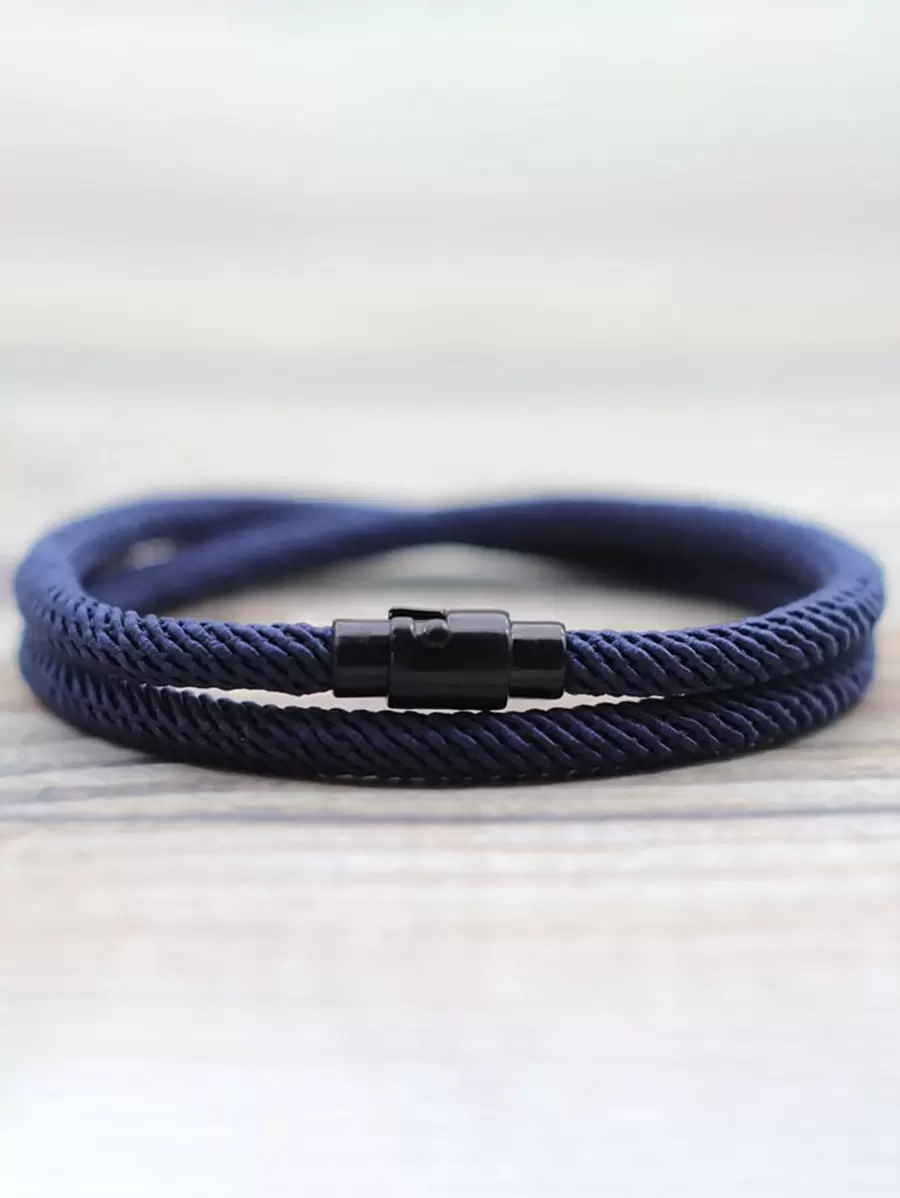 Pulsera trenzada minimalista, pulsera de supervivencia de doble capa, pulsera de como regalo para seres queridos