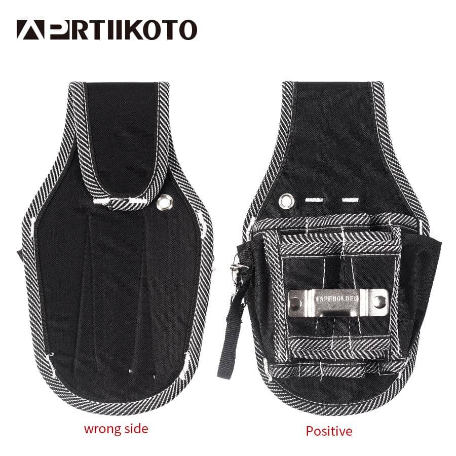 1pc Polyester Tool Bag, Modernist Black Contrast Binding Hardware Storage Bag For Household - Black - View 1