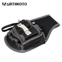 1pc Polyester Tool Bag, Modernist Black Contrast Binding Hardware Storage Bag For Household - Black - View 2