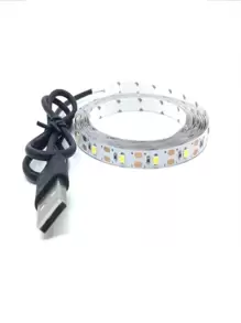 1 dải đèn LED USB 5V dùng pin, dài 1m - 20m, linh hoạt dùng để trang trí đèn nền TV, có thể điều chỉnh độ sáng trắng ấm/trắng lạnh, thiết bị bảo vệ thị lực - trắng - Xem 8
