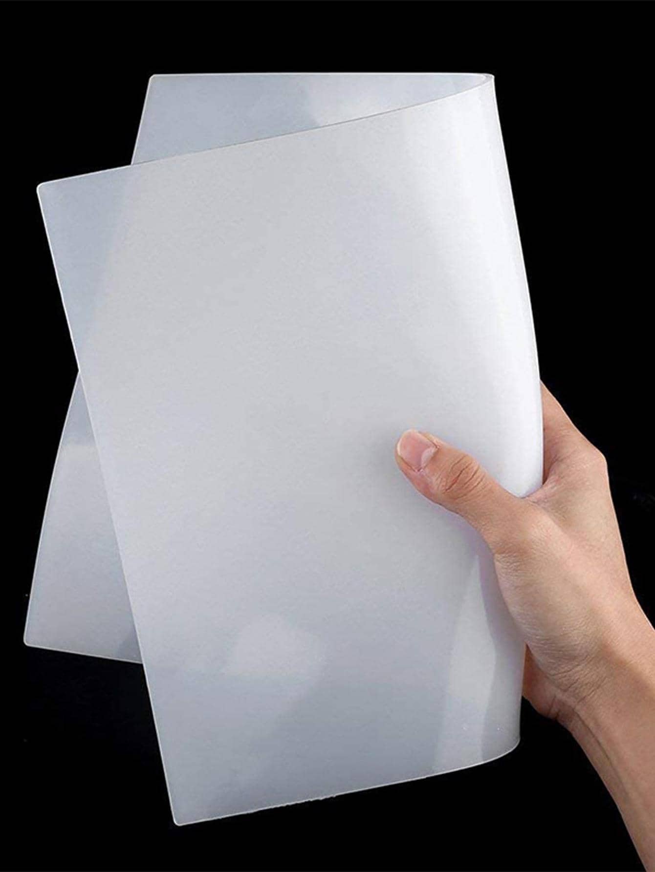 1 Tấm silicon trong suốt Tấm nhựa trong suốt Tấm nhựa chống trượt chịu nhiệt có thể tái sử dụng cho dụng cụ làm đồ thủ công bằng nhựa Epoxy UV - trắng - Xem 1