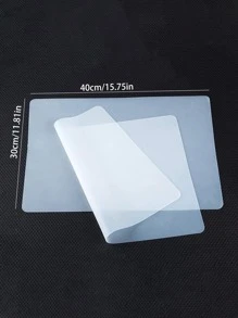 1 Tấm silicon trong suốt Tấm nhựa trong suốt Tấm nhựa chống trượt chịu nhiệt có thể tái sử dụng cho dụng cụ làm đồ thủ công bằng nhựa Epoxy UV - trắng - Xem 2