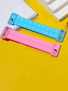 1 pieza Regla de 20CM de longitud, regla de plástico rosa para uso doméstico - Rosa - Ver 3