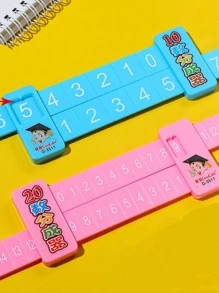 1 pieza Regla de 20CM de longitud, regla de plástico rosa para uso doméstico - Rosa - Ver 5