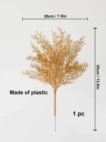 1bunch 13.8inch Artificial Rime, Golden Long Stem Artificial Plant For Wedding Party, Home Table Decor,Fake Plants,Fall Decor,Room,Desk,Garden Decor,Room Decoration Stuff Gifts Birthday Graduation Home Decor Back To School School Supplies - Gold - View 8