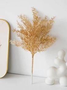 1bunch 13.8inch Artificial Rime, Golden Long Stem Artificial Plant For Wedding Party, Home Table Decor,Fake Plants,Fall Decor,Room,Desk,Garden Decor,Room Decoration Stuff Gifts Birthday Graduation Home Decor Back To School School Supplies - Gold - View 2