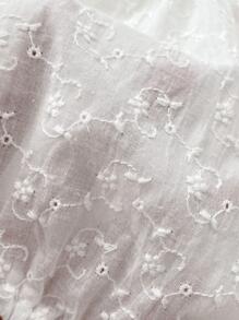 Bebé 1 pieza Body ribete con fruncido schiffy - Blanco - Ver 2