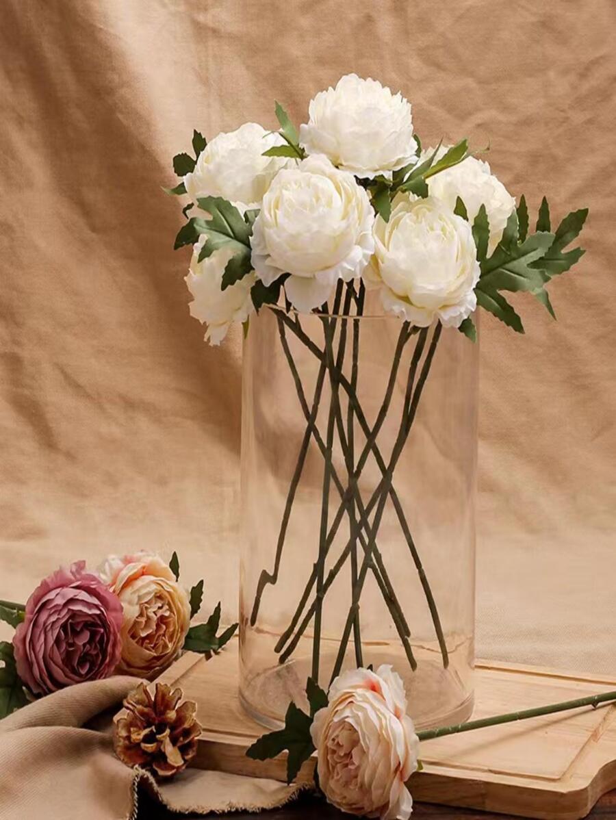 Hoa Mẫu Đơn Nhân Tạo Hoa Tơ, Hoa Giả Vintage Đám Cưới Tại Nhà Bàn Trang Trí Trung Tâm Trang Trí Tiệc Văn Phòng Lễ Hội Trang Trí Quán Bar, Gói 4 (Mùa Xuân Trắng) - trắng - Xem 1