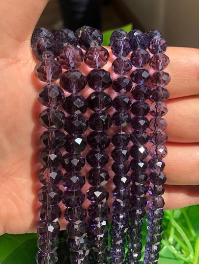 4-14 毫米粉白色 AB 透明圆珠奥地利水晶珠刻面隔珠圆珠适用于 DIY 手链首饰制作配件