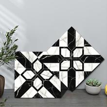 10pcs/set PVC Floor Sticker, Modern Geometric Pattern Peel Stick Floor Tile For Home - Multicolor - View 3