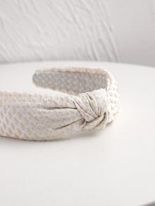 1 băng đô nữ thắt nút trang trí thời trang để trang trí tóc - Màu be - Xem 5