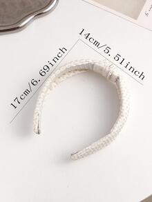 1 băng đô nữ thắt nút trang trí thời trang để trang trí tóc - Màu be - Xem 4