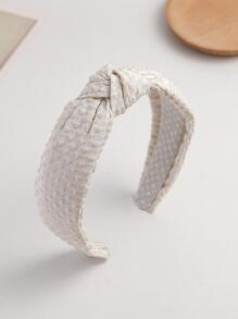 1 băng đô nữ thắt nút trang trí thời trang để trang trí tóc - Màu be - Xem 1