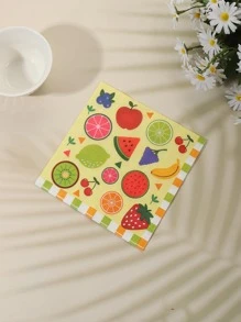 24pcs Fruit Print Disposable Napkin, Modern Paper Disposable Napkin For Kitchen Dining Table - Multicolor - View 2