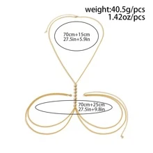 1 pieza sexy estilo de playa con cadena señoras Bikini Cadena de pecho