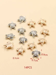 14pcs/set Random Color Turtle Design DIY Bead - Multicolor - View 2
