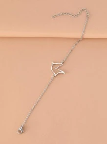 Aomogo Stainless Steel Bracelets Minimalist Line Design Horse Animal Pendant Chains Fashion Charms Bracelet For Women Jewelry Male Gift - Silver - View 3