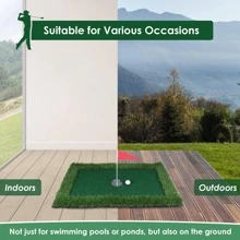 LUCKUP Floating Golf Green For Pool, Golf Chipping Putting Green Floating Mat, Pool Golf Games Training For Backyard Indoor/Outdoor With Floating Golf Balls, 35in X 24in - Green - View 8