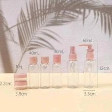 Clear Subpackage Bottle Portable For Travel Travel Bottles kit Travel Bottles Set Pump Bottles Spray Bottles for Shampoo Conditioner Lotion Body Wash for Toiletries Leak Proof - Pink - View 6