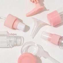 Clear Subpackage Bottle Portable For Travel Travel Bottles kit Travel Bottles Set Pump Bottles Spray Bottles for Shampoo Conditioner Lotion Body Wash for Toiletries Leak Proof - Pink - View 4