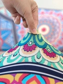 1入組曼陀羅圖案沙發坐墊現代滌綸沙發墊套適用於客廳 - 彩色 - 查看 6