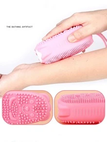 1pc Silicone Bath Brush - Purple - View 3