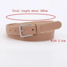 Gürtel quadratischer Schnalle - Khaki - Übersicht 2