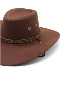 1 Unisex Đồng Màu Sợi Polyester Hat Có Lỗ Thoáng Khí Và Chống Gió Dây Cho Mùa Xuân Và Mùa Hè - Cà phê nâu - Xem 3