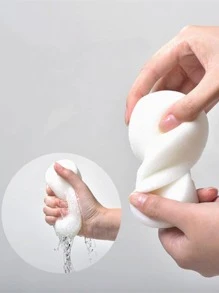 1pc Silicone Bath Brush Home Bathroom Decor Fall Decor - Pink - View 11