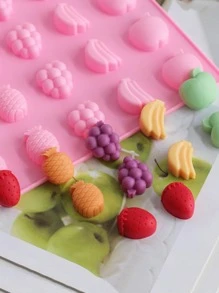 1pc Fruit Shaped DIY Silicone Mold - Pink - View 1