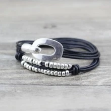 Men Bead Decor Layered Bracelet