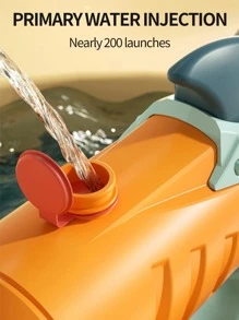 1 pieza de plástico Pistola de agua moderno tiburón de dibujos animados diseño Pistola de agua Juguete para Niños - Azul - Ver 3